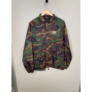 Vans Off The Wall Mens Camouflage Coach Jacket  Small Snap Button Lightweight